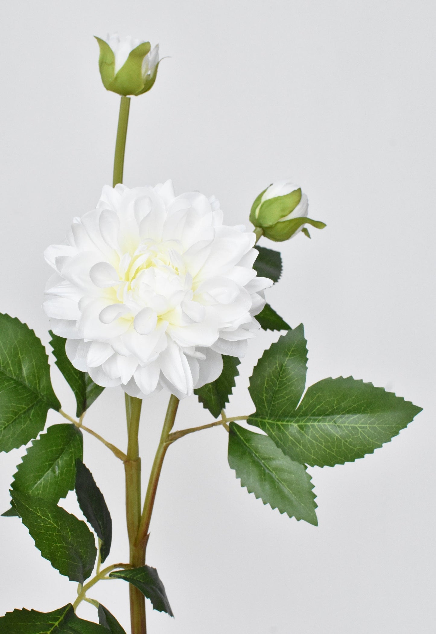 21" Faux White/Cream Dahlia Stem